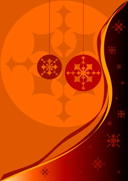 Orange Weihnachten Hintergrund — Stockvektor