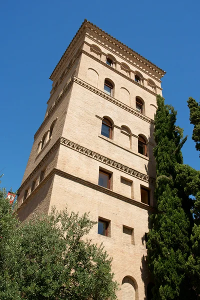 Torre de La Zuda (ou Azuda) em Zaragoza — Fotografia de Stock