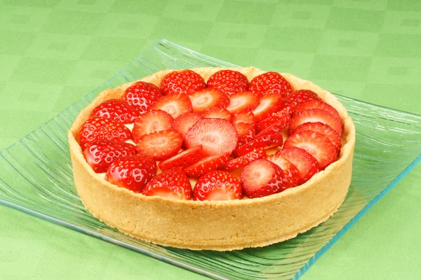 Erdbeer-Pudding-Torte — Stockfoto