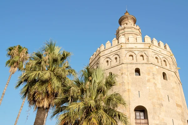 Torre del oro lub złota wieża w Sewilli — Zdjęcie stockowe