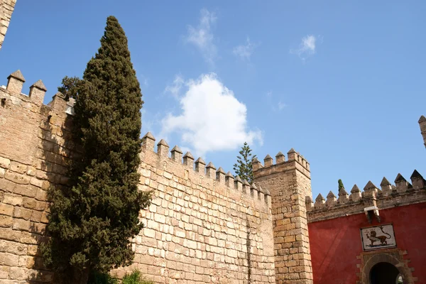 Будівля Андалузького (Royal Alcazars) Севілья — стокове фото