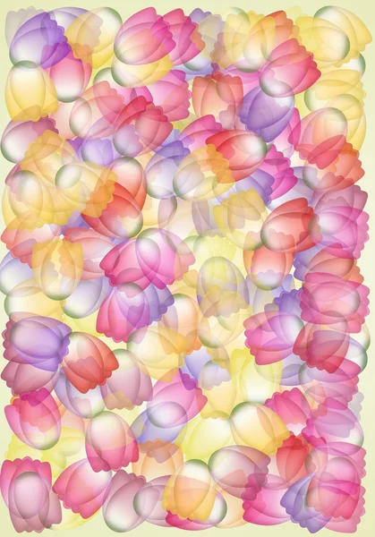 Whimsical multicolored tulips — Stock Photo, Image