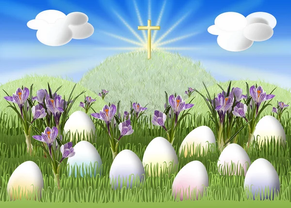 Easter meadow — Stock Photo, Image