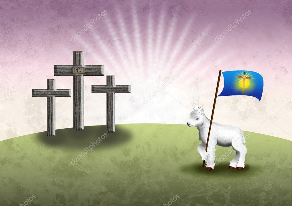 Gods lamb and the easter victory banner