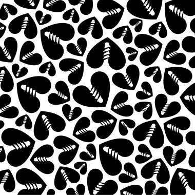 Pattern of hearts clipart