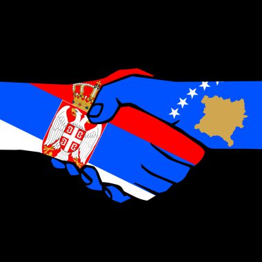 Handshake of two states clipart