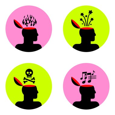 Icons of head clipart