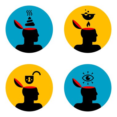 Icons of head clipart