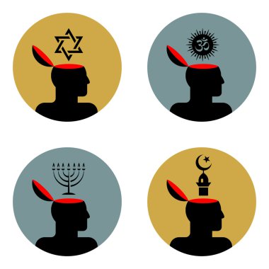 Icons of head clipart