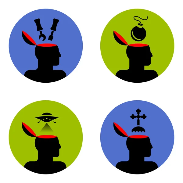 Иконы головы — стоковый вектор