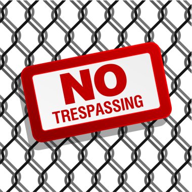 No trespassing sign clipart