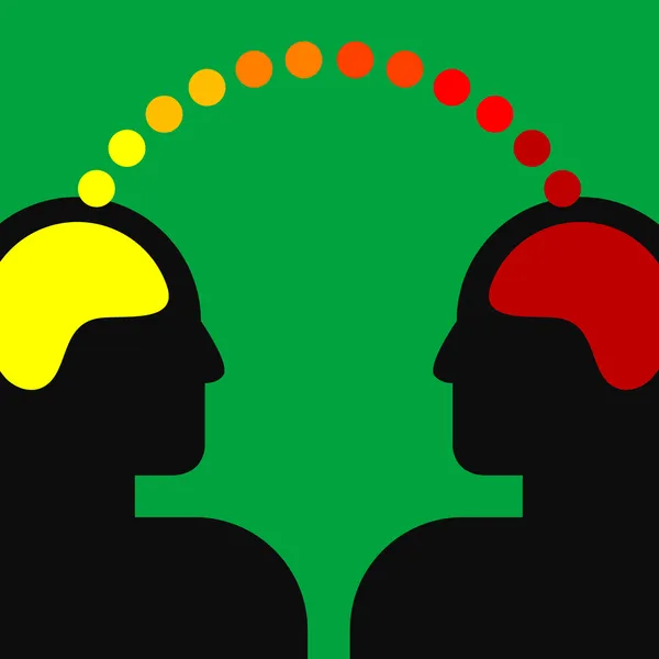 Illustration de deux têtes humaines — Image vectorielle