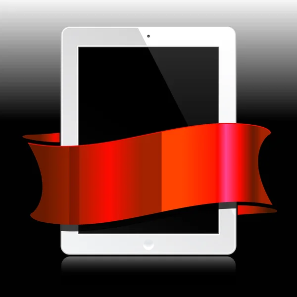 Witte Tablet PC — Stockvector