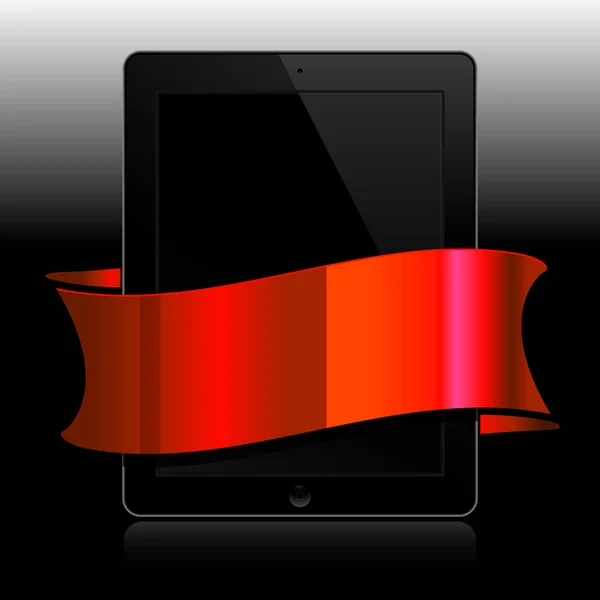Zwarte Tablet PC — Stockvector