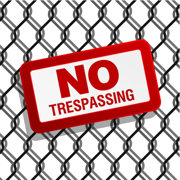 No trespassing sign — Stock Vector