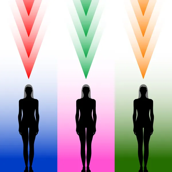 Vrouwelijk lichaam silhouet — Stockvector
