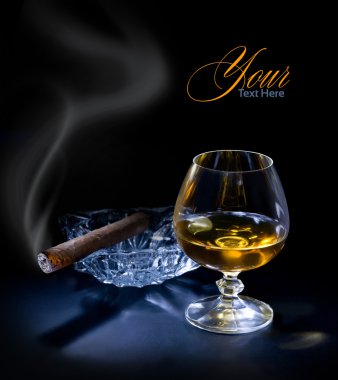 Cigar And Cognac clipart