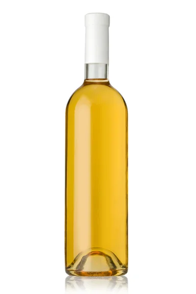 Biały butelek wina — Zdjęcie stockowe