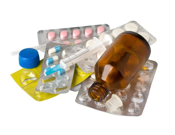 Lékové pilulky a tablety — Stock fotografie