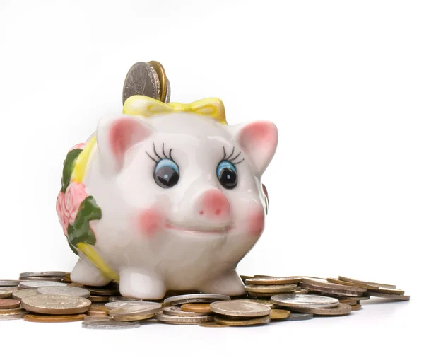 Happy piggy bank — Stock Photo, Image