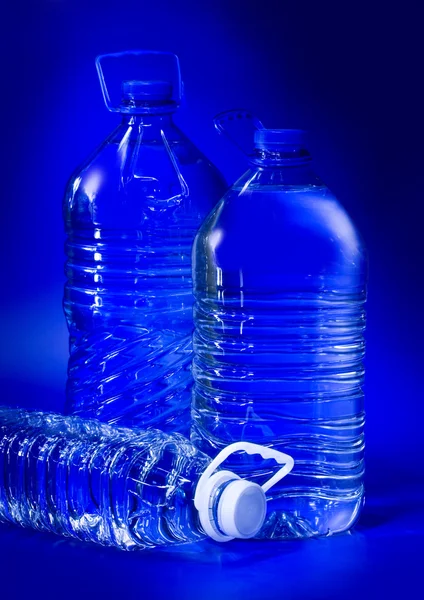 Blue big bottles — Stock Photo, Image