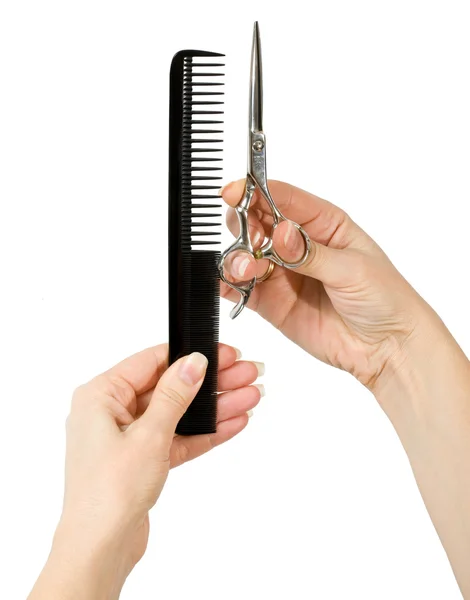 Mãos de cabeleireiro — Fotografia de Stock