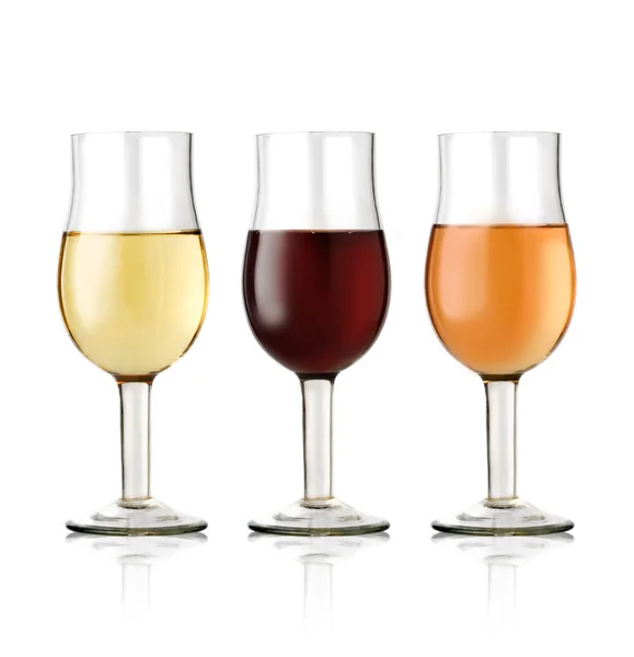 3 Glas Wein — Stockfoto