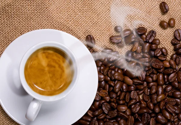 Kaffe med kaffe – stockfoto