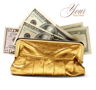 Gold purse clipart