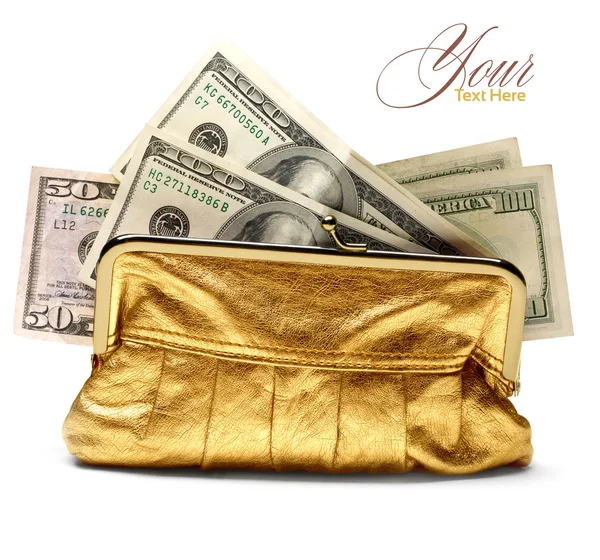 Gold purse — Stock Photo, Image