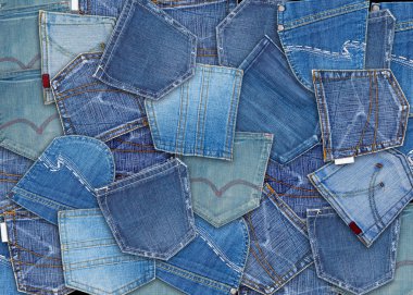 Blue jeans pocket clipart