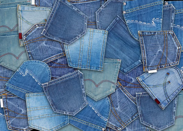 Poche jeans bleu — Photo