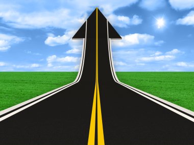 Road in Shape of Arrow (Success Concept) clipart