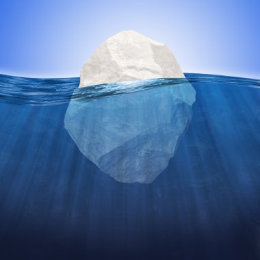 Abstract Illustration of Iceberg under water clipart