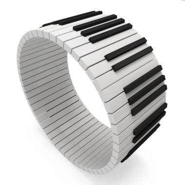 Abstract Piano Keys on white background