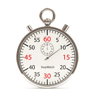 Stopwatch on white background clipart