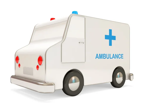 Ambulance auto op witte achtergrond — Stockfoto