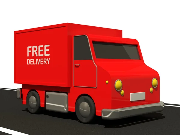 Delivery Van on Road (Express Delivery Concept) — Stock Photo, Image