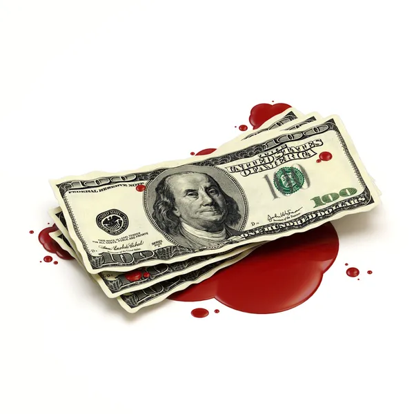 Concepto de dinero de sangre — Foto de Stock