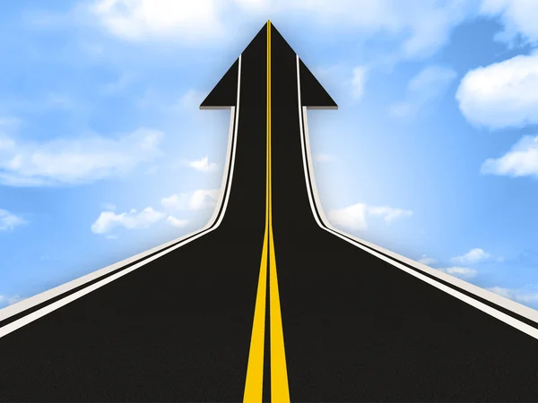 Road in Shape of Arrow (Success Concept) — Stock Photo, Image