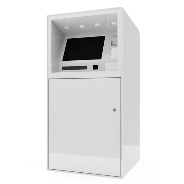Bankomat maszyna izolowana na białym tle — Zdjęcie stockowe