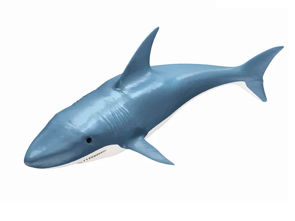 3D žralok izolovaných na bílém pozadí — Stock fotografie