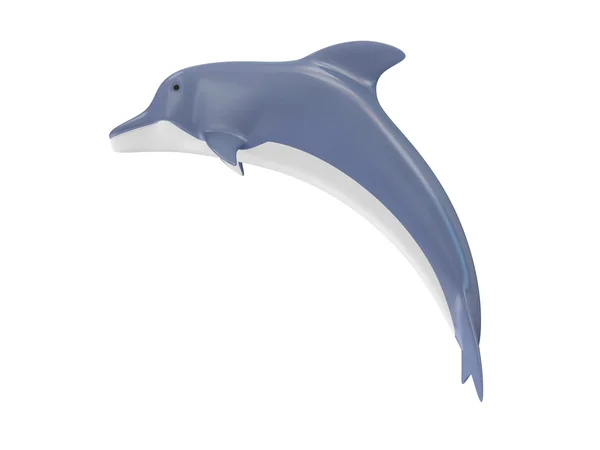 Красивый дельфин изолирован на белом фоне — стоковое фото
