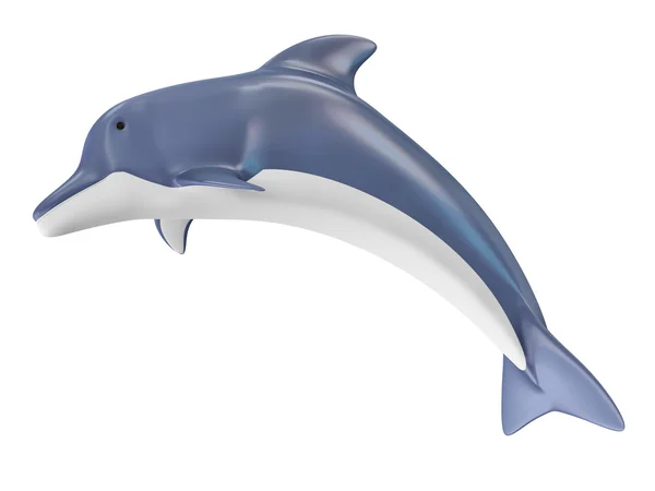 Красивый дельфин изолирован на белом фоне — стоковое фото