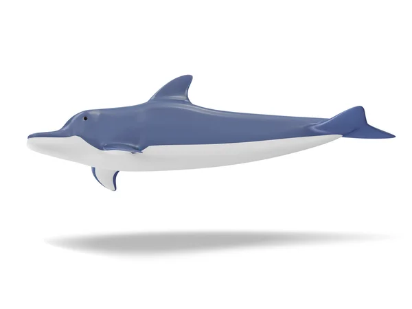 Красивий дельфін ізольований на білому тлі — стокове фото