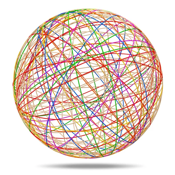 白地にカラフルな抽象的な球 — ストック写真