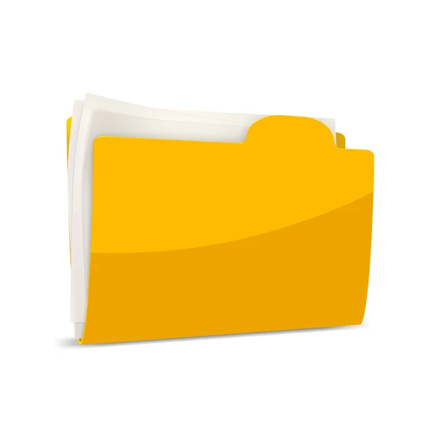 Golden Folder isolated on white background — Stock Photo, Image