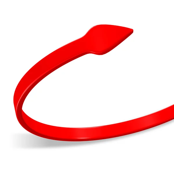 Red Arrow on white background — Stock Photo, Image