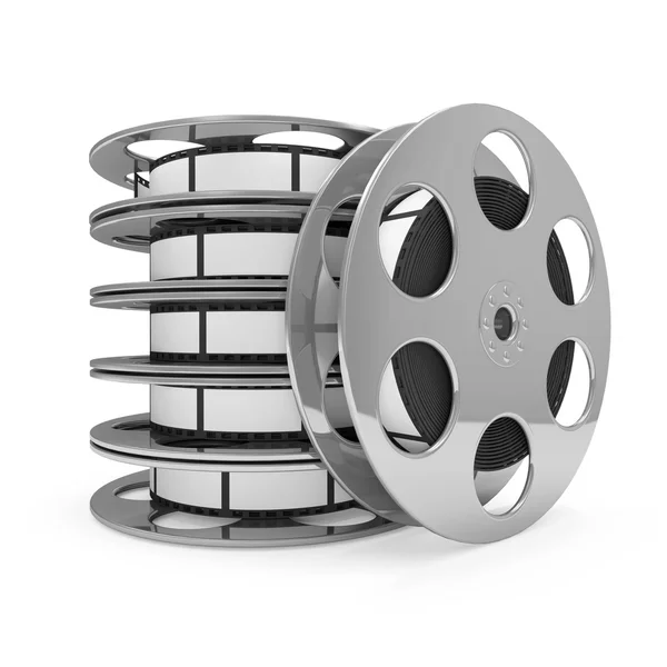 Cinema Film Rolls isolato su sfondo bianco — Foto Stock