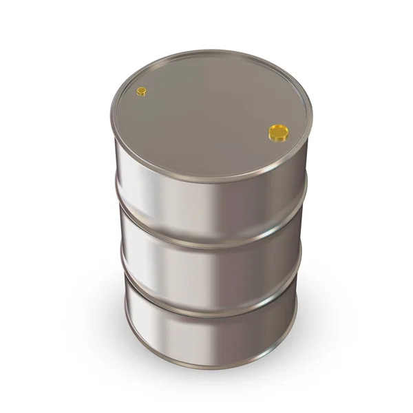 Metal Barrel on white background — Stock Photo, Image